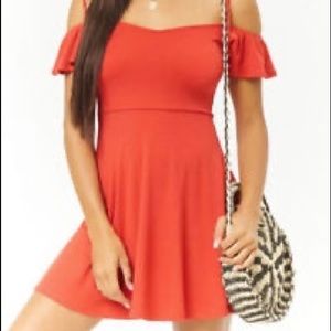 Skater off shoulder dress